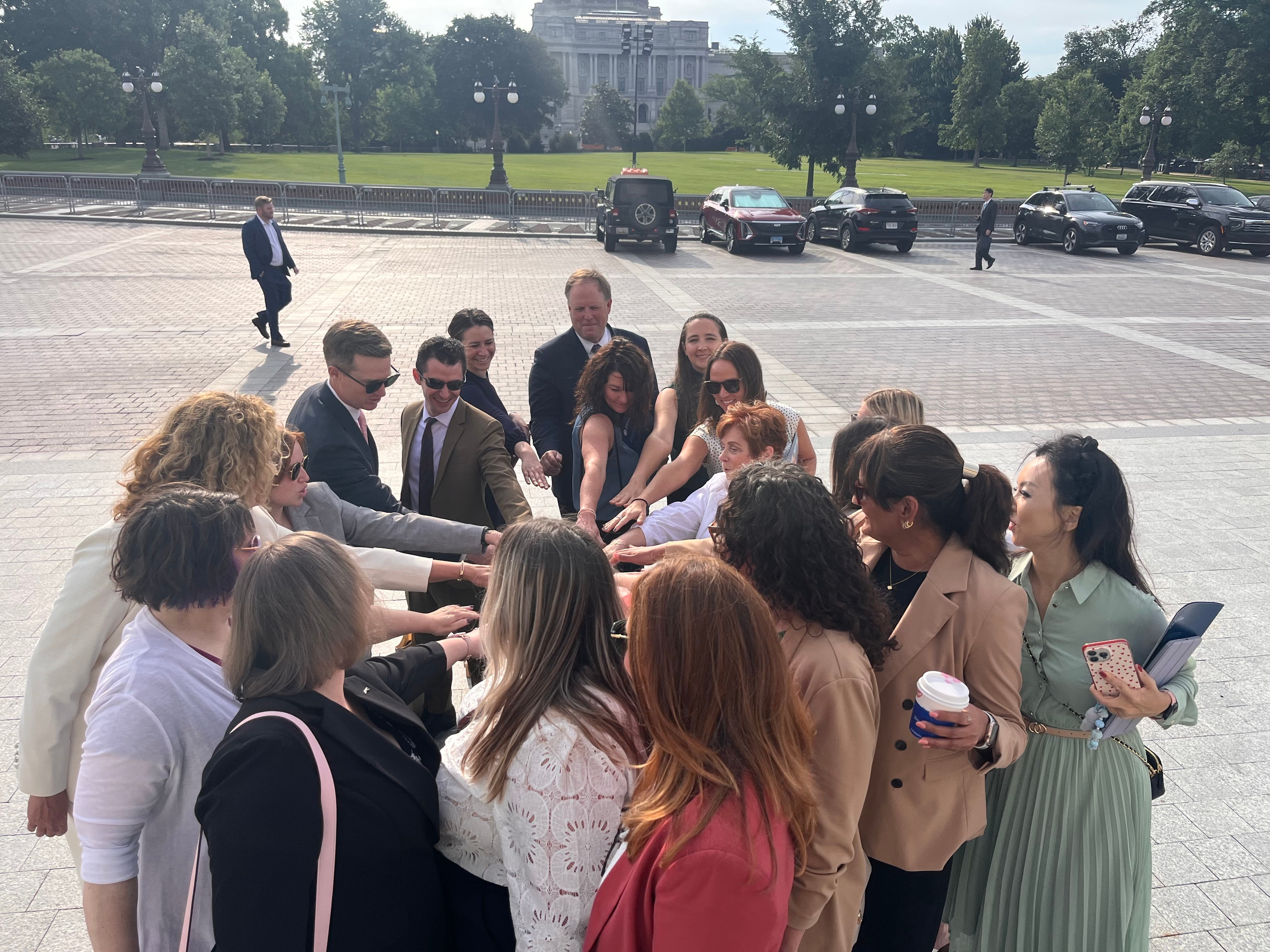Group Huddle Before Embarking